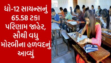 65.58 percent result of class 12 science announced, Morbi's Halvad got highest